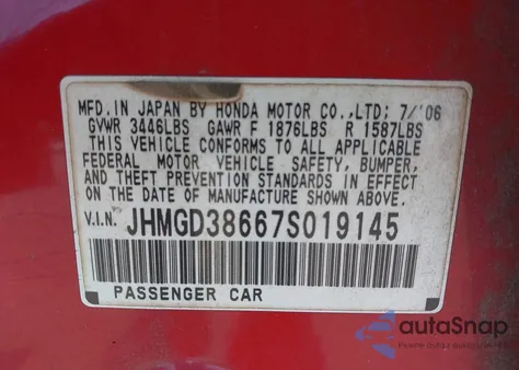 2007 Honda Fit Sport from USA, damaged, VIN JHMGD38667S019145